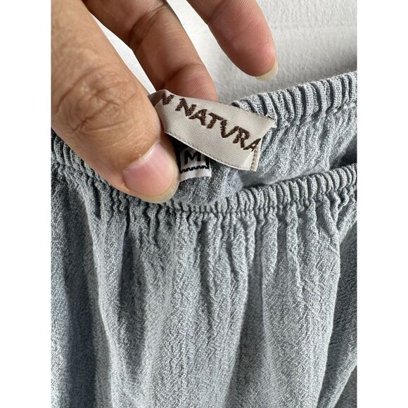 Bianca Cotton Dress, Blue, Size M - Flared‎ Sleeves, Versatile & Stylish - Picture 5 of 8